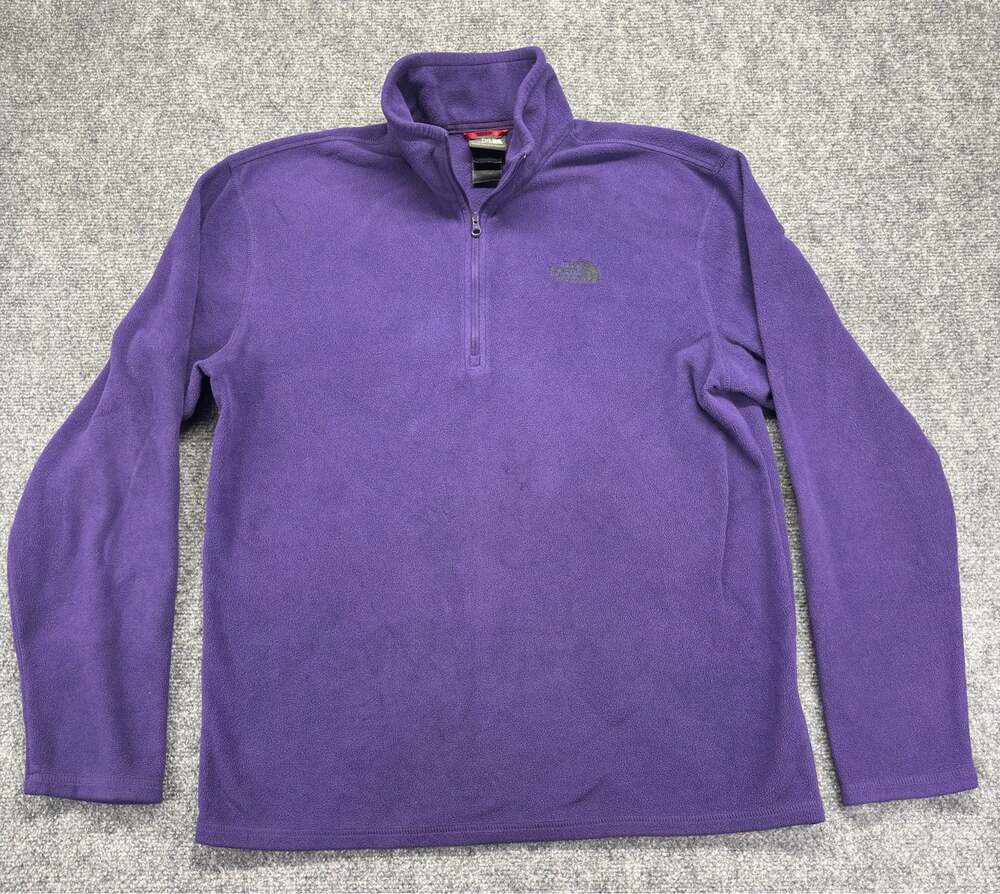 Purple The North Face quarter-zip fleece pullover
